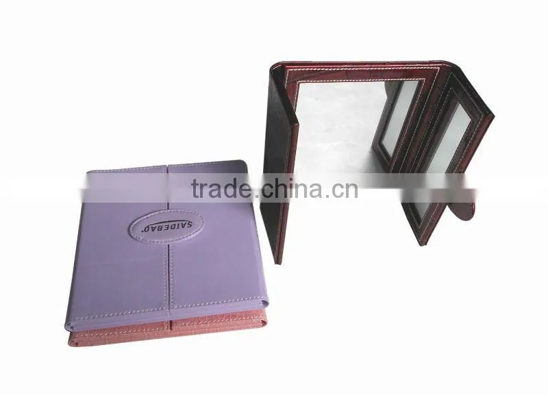 new style leather foldable cosmetic mirror