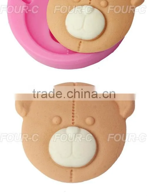 Teddy bear chocolate silicone mold,cup cake top decorating mold