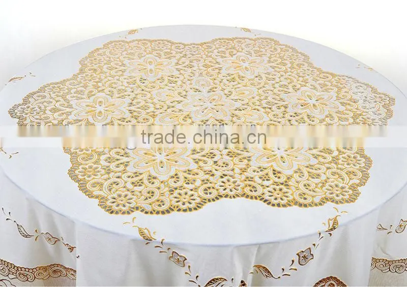 GOLDEN Crochet Vinyl Lace Table cloth - 60*90"