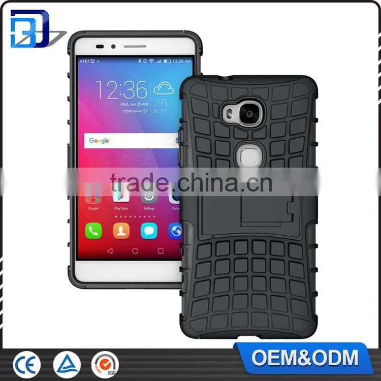 Wholesale Cheap Goods Combo Kickstand Tire Pattern Armor Back Cover Case For Lemon 3 Tirepattern Cases For Lenovo Lemon 3 Newest