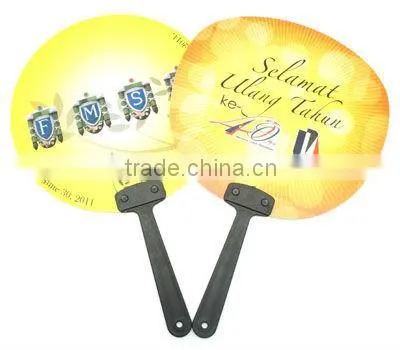2014 new design fashion pp fan professional supplier/plastic hand fan
