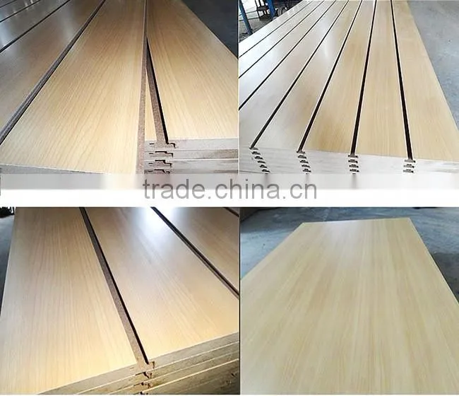 PVC Laminated MDF Grooved Board Aluminum Slatwall Panel