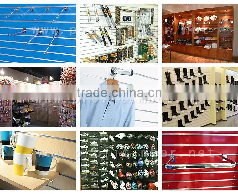 PVC Laminated MDF Grooved Board Aluminum Slatwall Panel