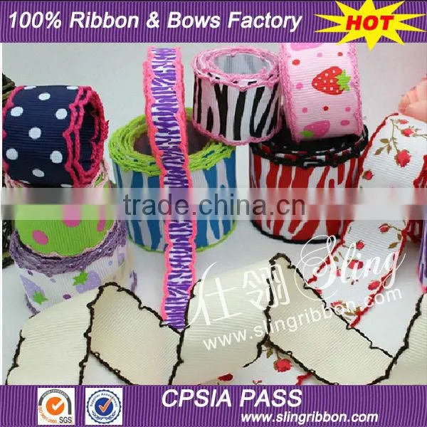 Wholesale 7/8" 10 yards per roll Mix Color Zebra Printed Ribbon