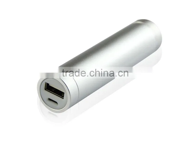 Portable tube cylinder shape mini power bank 2600mah