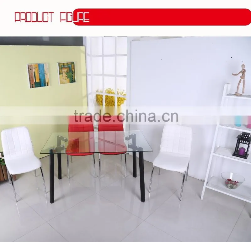 Popular rectangular glass top dining tables