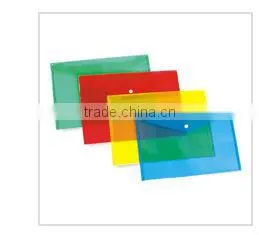 Good quality A4 transparent color buckle file pocket