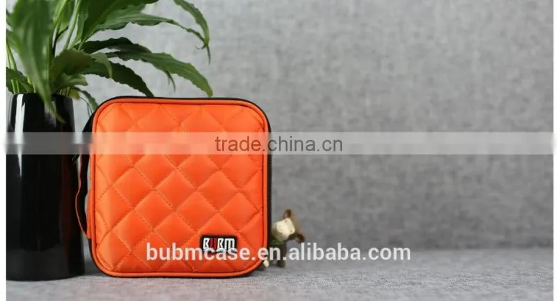 Fashion Orange Bubm 32 Capacity PVC Fabric DVD Case CD Holder personalized cd case multi disc dvd cases