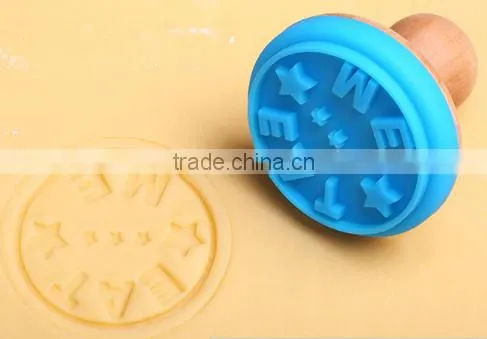 2016 trending products custom silicone cookies stamp