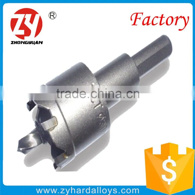 Stopped type YG9X tungsten carbide tipped t.c.t. hole saw for metal and stainless steel