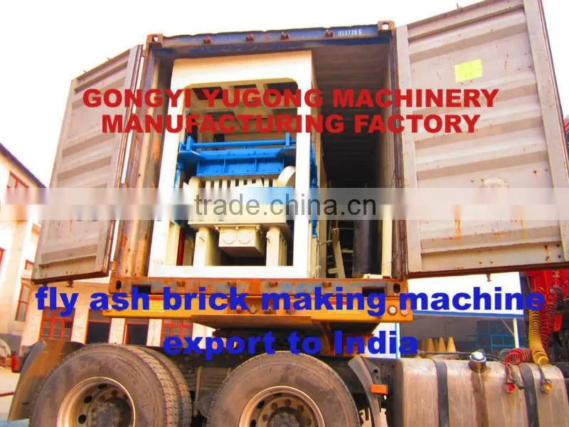 Yugong Factory automatic concrete brick making machine, concrete block machine price