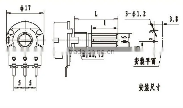 volume control potentiometers with knob