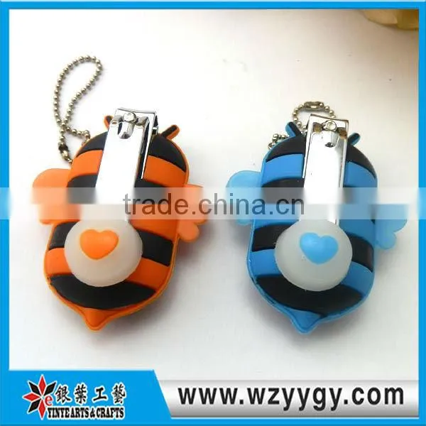 Novelty carbon nail clippers with soft pvc/silicone case