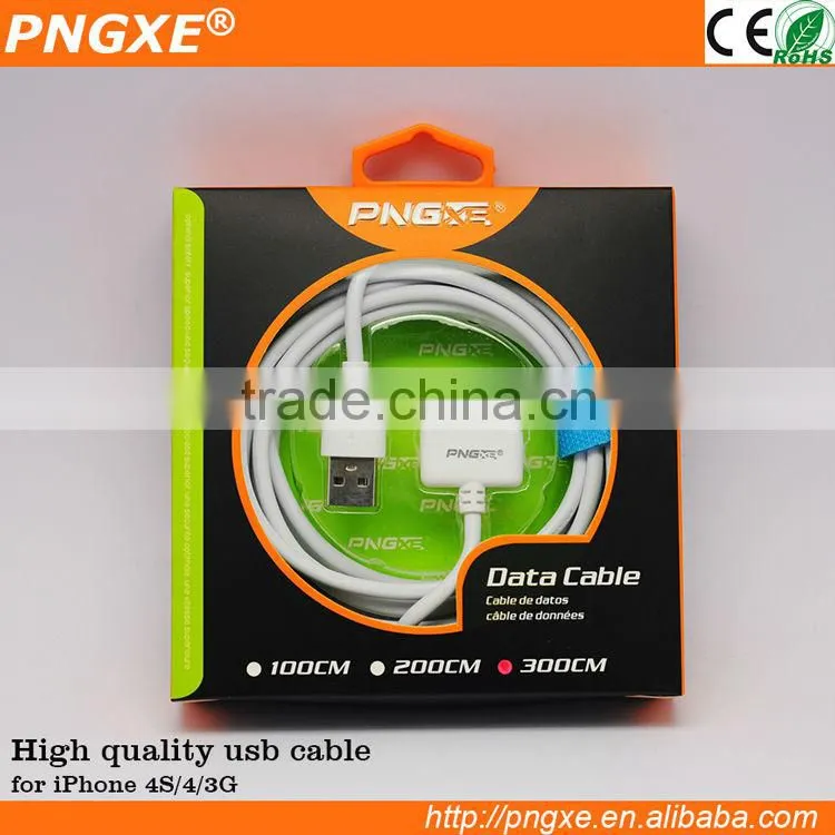 PNGXE good quality cheap price PVC usb data cable for iphone 4 cable