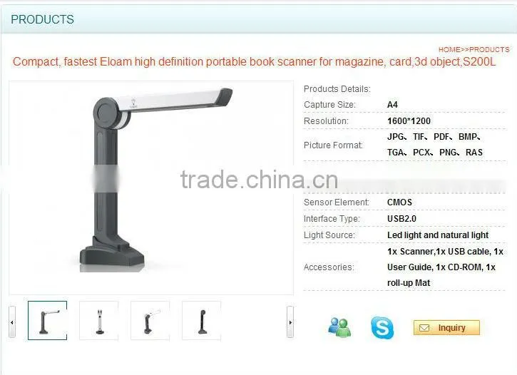 2014 new inventions high quality mini book scanner