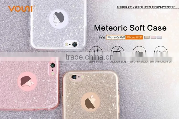 0.5mm Ultrathin And Light Flash Paper Soft TPU Cell Phone Back Cases Cover For Iphone 6 6S 6 Plus