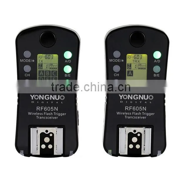 Yongnuo RF605N flash trigger with lcd display for Nikon D4, D3x,D800E, D800, D700,D610, D600, D7100, D7000, D90