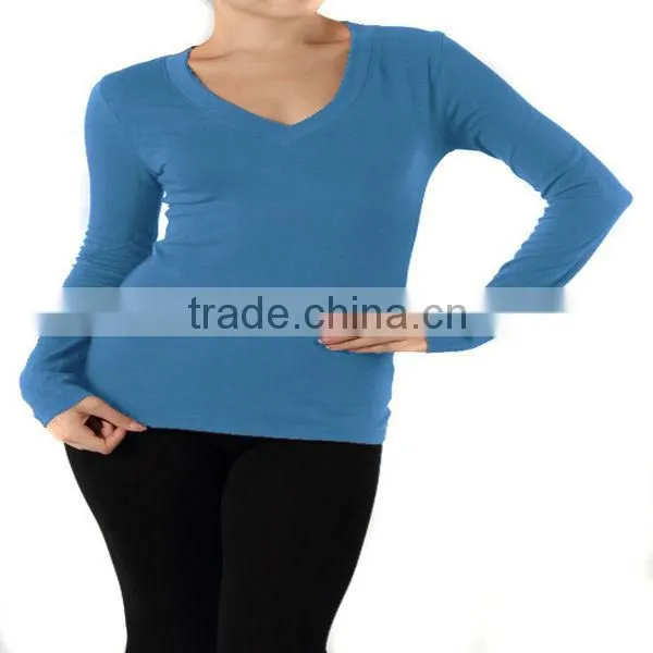 Womens V-Neck plain T-Shirts