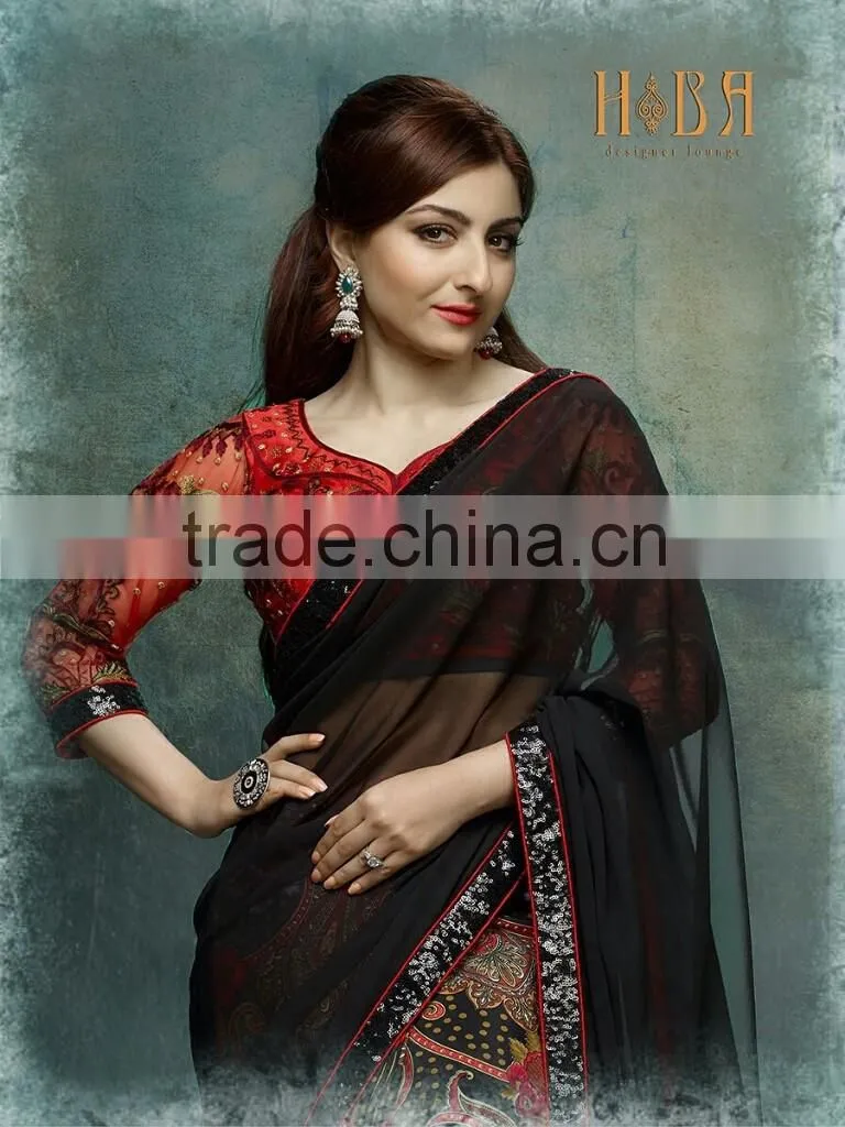 Designer Shiffon Lehenga Style Sarees