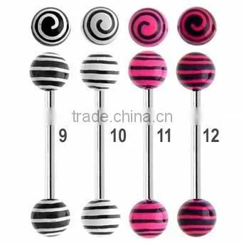 Hot sale push-in labret ring acrylic body jewelry