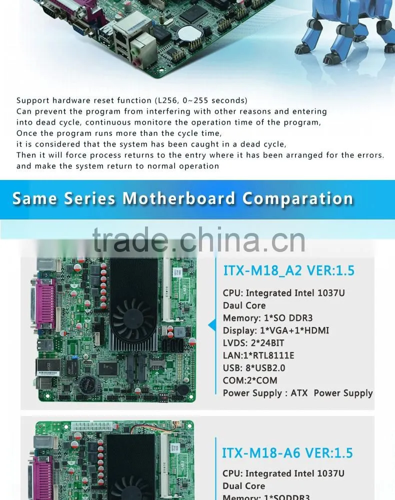 x86 embedded motherboard OEM/ODM motherboard with integrated processor
