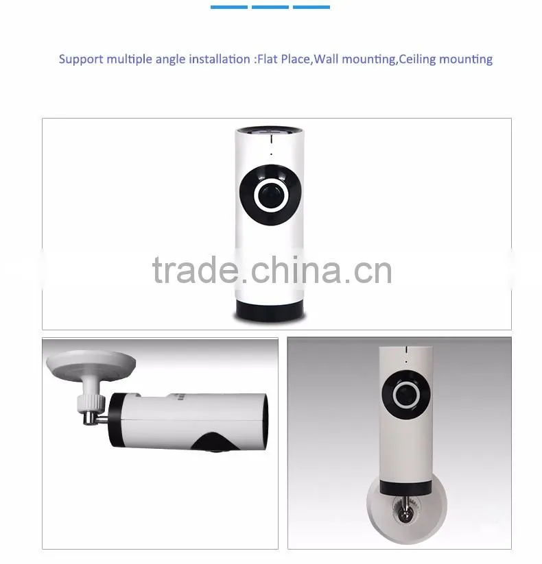 720P HD 360 degree fisheye Wireless IP Panoramic CCTV Camera