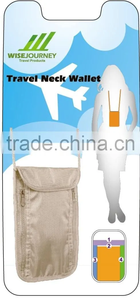 Magic Tape Travel Neck Wallet