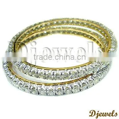 Latest Design Diamond Ladies Bangles, Ladies Diamond Bangles, Diamond Jewelry
