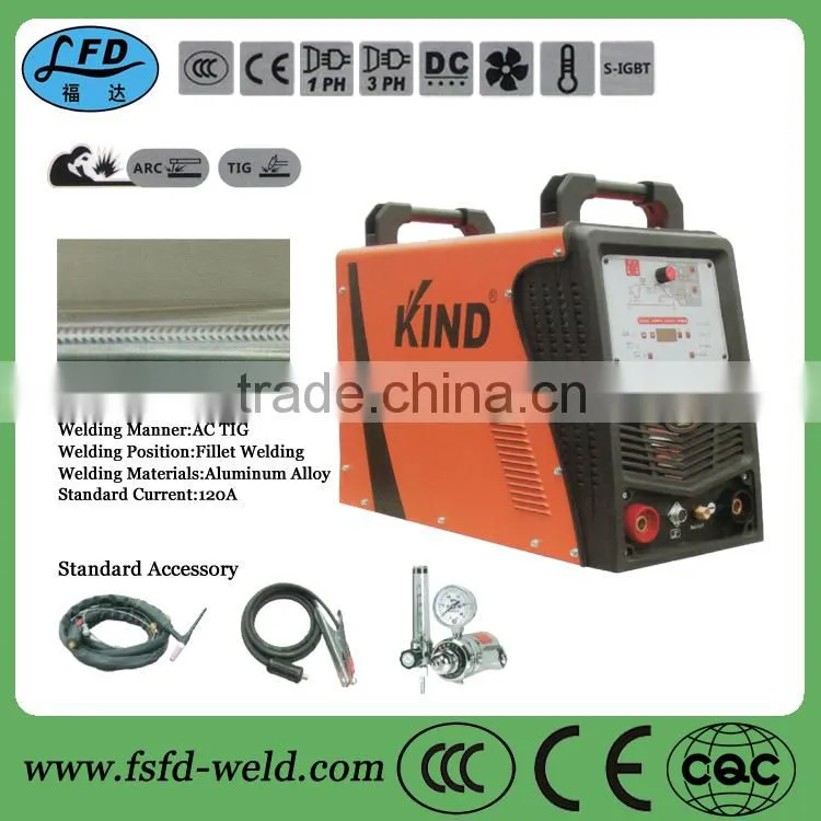 Welding machine specifications AC DC pulse TIG inverter welding