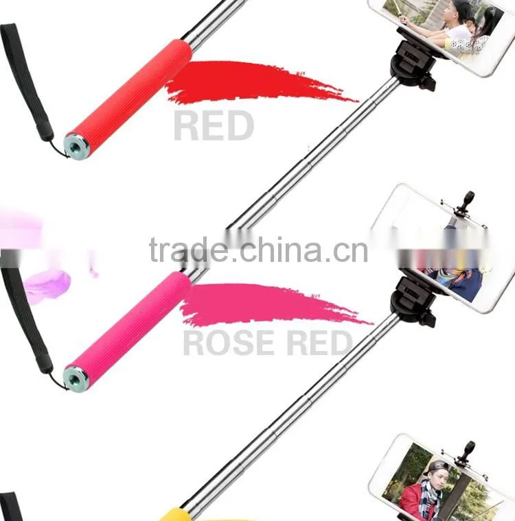2015 new stick selfie with bluetooth custom selfie-stick for cell phone
