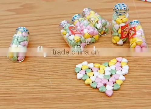 Conversation heart shape hard press candy milk tablet candy