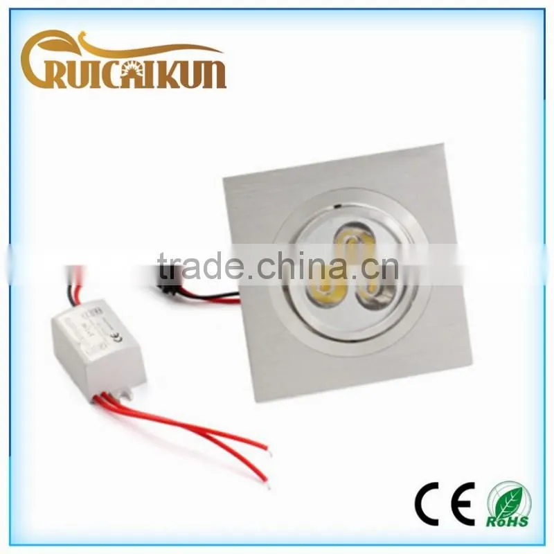 chinese factory 3w recessed downlight square led spot embed ceiling led