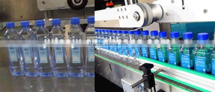 2 sides labeling machine for shampoo bottle/ flat/ round bottles
