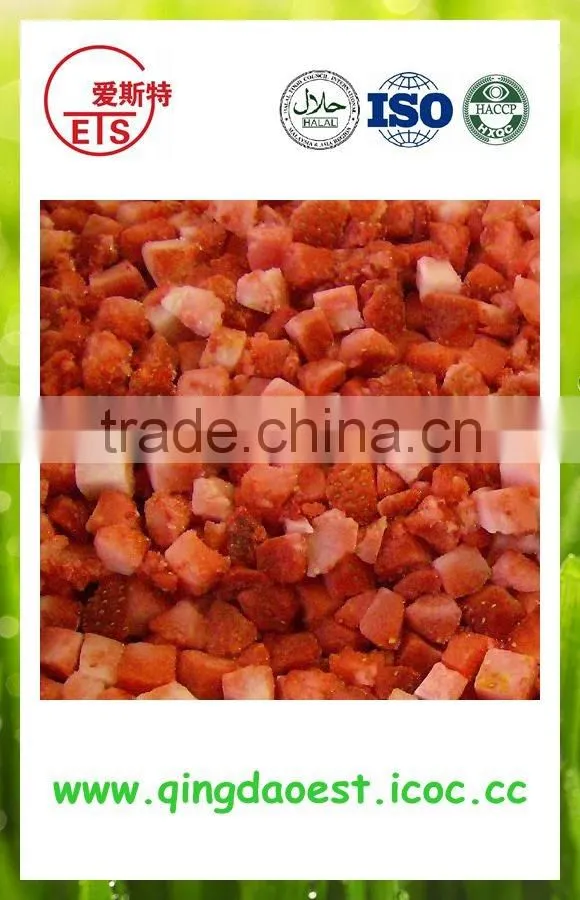 For export organic Frozen IQF strawberry dice and cube