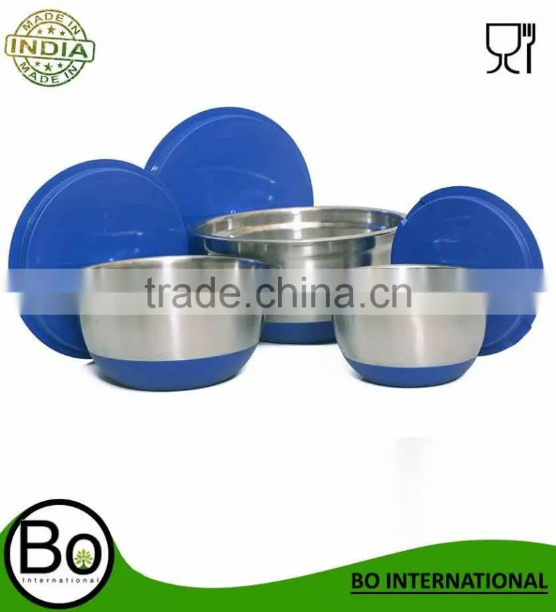 Copper Plated 4 Piece Stainless Steel Mixing Bowl Set