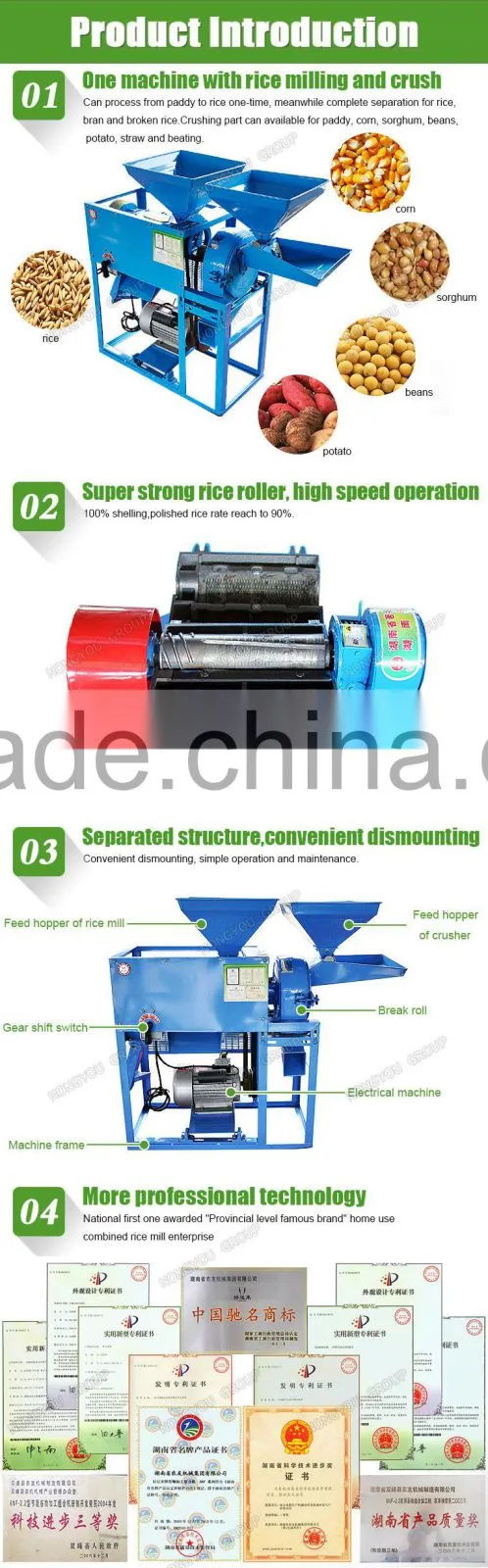 Rice Grinder Machine Price Factory Direct Grain Mill Equipment Machine Grain Flour Milling 6NFZ-2.2C