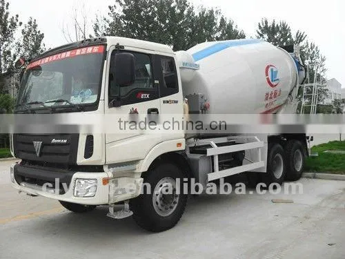 FOTON Auman 4x2 concrete mixer truck with 10M3 tanker mixer truck for sale