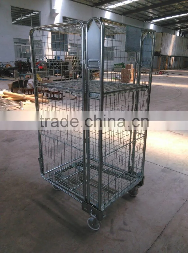 double lyers cargo rolling cage,roll tainer,roll container
