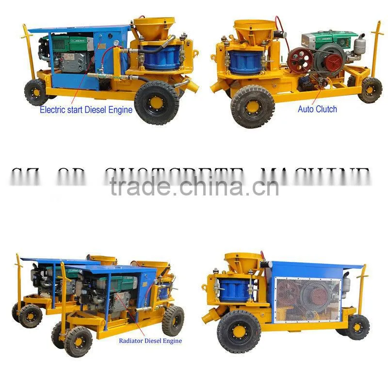 GZ9D ISO CE supplier diesel engine widely used shotcrete machine