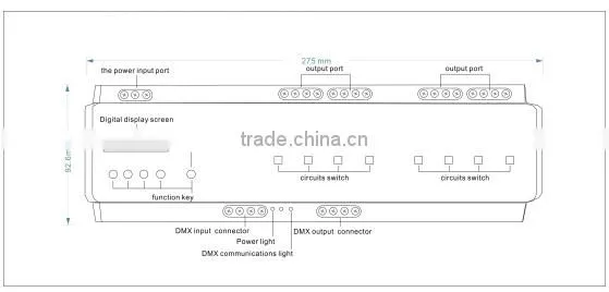 High quality and huge capacity dmx 512 8CH 20A light controller