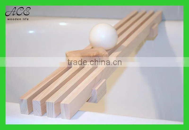 Wooden towel holder for bath crock
