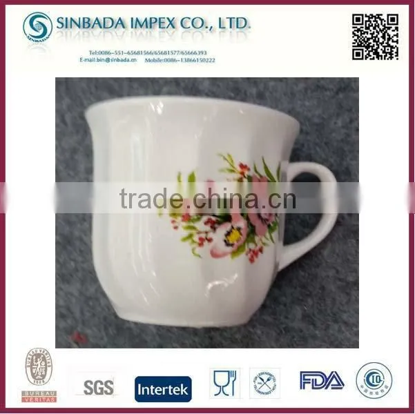Simple with handles ceramic coffee cup wholesale