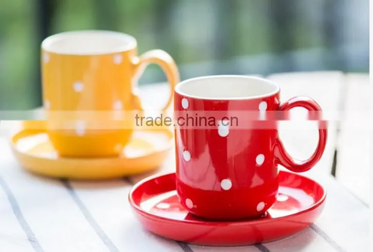 80ml/150ml/280ml Tableware coffe&tea cups and plate set