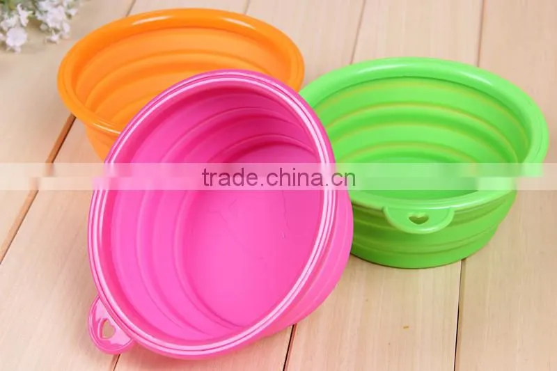 2014 new design Silicone dog pet bowl/Collapsible Silicone pet bowl