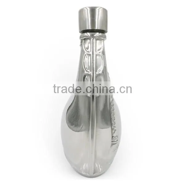 Mirror wine pot 10 oz stainless steel hip flask