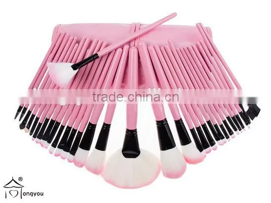 32pcs pink good quality best travel professional makeup brushes,best cosmetic brushes