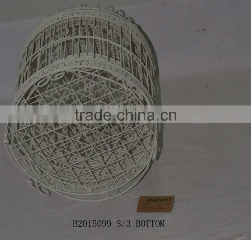 Big round white birdcage