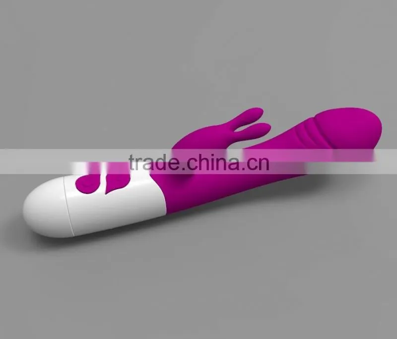 Bullet shape silicone vibrating rod massage stick