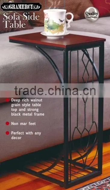 New metal and MDF top Gramercy snack coffee table Sofa Side Table
