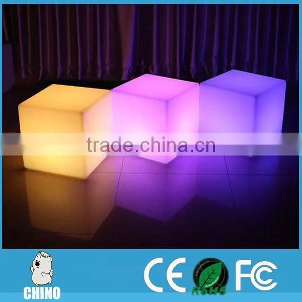 Hot sale illuminated light cube/Waterproof LED Glowing chair